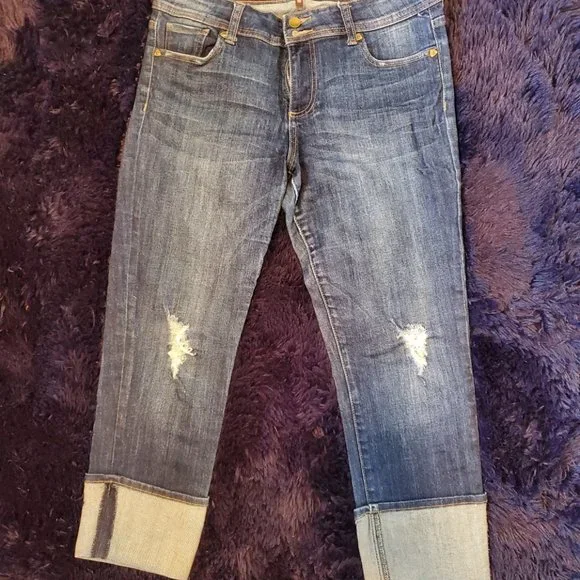 KUT Jean Rolled Capris - Picture 2 of 10